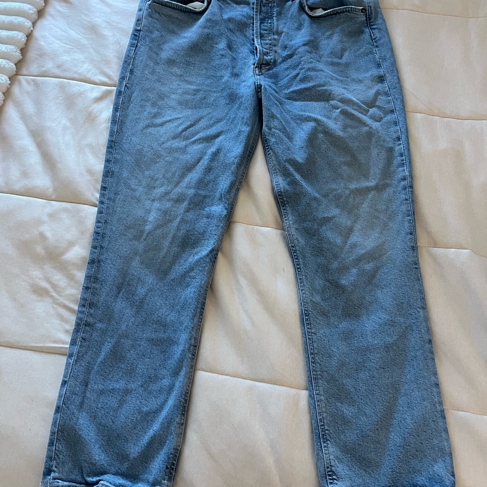 Agolde High Rise Riley Straight Jeans - Picture 13 of 16